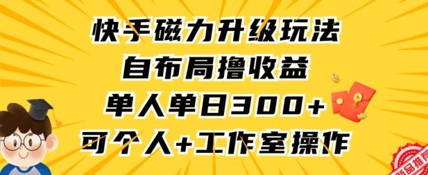 
          快手磁力升级玩法，自布局撸收益，单人单日300+，个人工作室均可操作 - Featured image
        