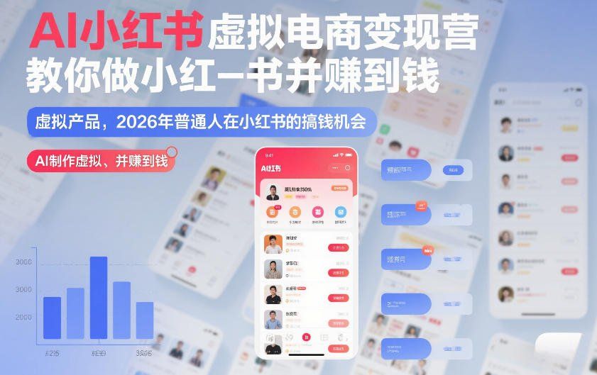 
          AI小红书虚拟电商变现营，教你做小红书并賺到钱，虚拟产品，2026年普通人在小红书的搞钱机会(更新中) - Featured image
        