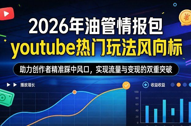 
          2026年油管情报包，youtube热门玩法风向标，助力创作者精准踩中风口，实现流量与变现的双重突破 - Featured image
        