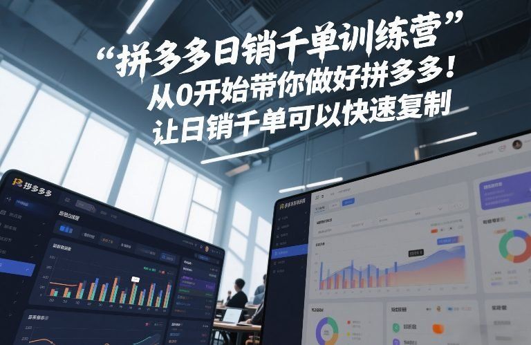 
          拼多多日销千单训练营，从0开始带你做好拼多多，让日销千单可以快速复制(更新26年2月) - Featured image
        