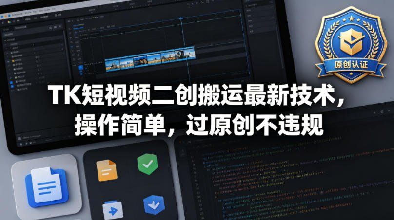 
          TK短视频二创搬运最新技术，操作简单，过原创不违规 - Featured image
        