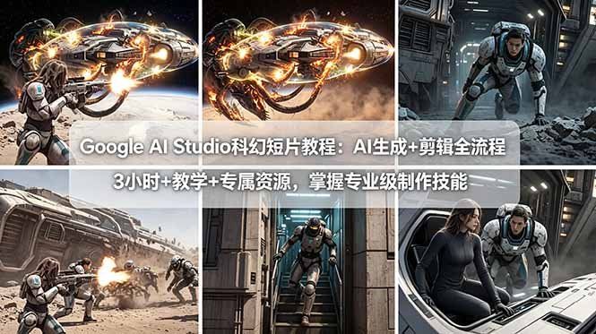 
          Google AI Studio科幻短片教程：AI生成+剪辑全流程，3小时+教学+专属资源，掌握专业级制作技能 - Featured image
        
