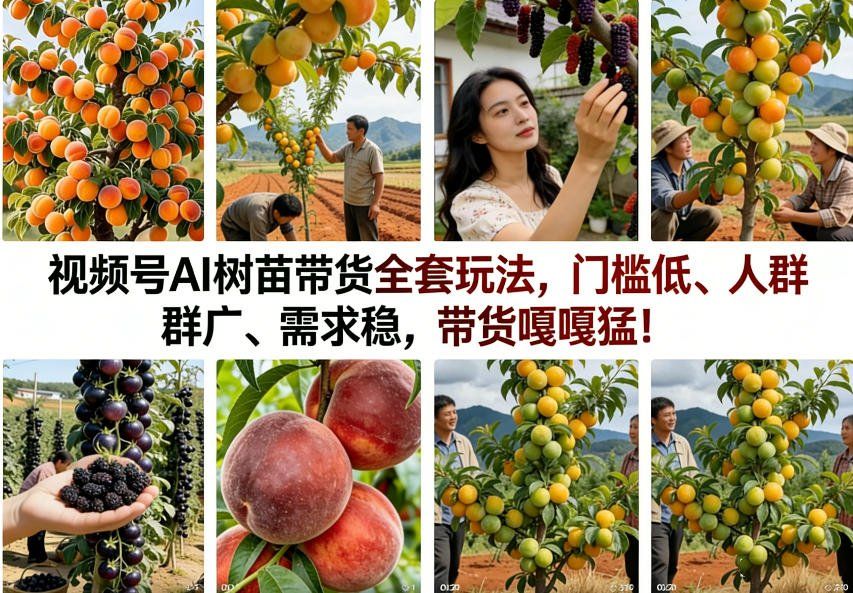 
          视频号AI树苗带货全套玩法，门槛低、人群广、需求稳，带货嘎嘎猛！(更新0426) - Featured image
        