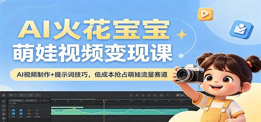 
          AI火花宝宝萌娃视频变现课：AI视频制作+提示词技巧，低成本抢占萌娃流量赛道 - Featured image
        