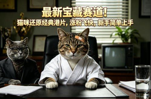
          最新宝藏赛道！猫咪还原经典港片，涨粉飞快，新手简单上手 - Featured image
        
