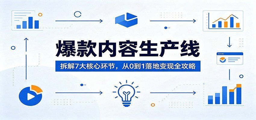 
          爆款内容生产线：拆解7大核心环节，从0到1落地变现全攻略 - Featured image
        