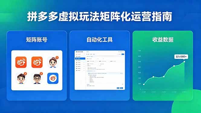 
          闭眼可复制的拼多多虚拟玩法，矩阵化运营，长期稳定日入 1000+ - Featured image
        