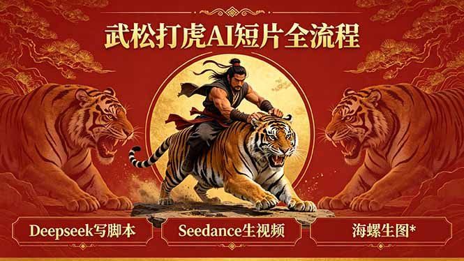 
          武松打虎AI短片全流程：Deepseek写脚本+Seedance生视频+海螺生图 - Featured image
        