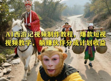 
          AI西游记视频制作教程，爆款短视频教学，躺賺伙伴分成计划收益 - Featured image
        