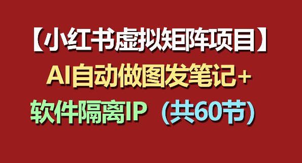 
          小红书虚拟矩阵项目：软件隔离IP+AI自动做图发笔记(共60节) - Featured image
        