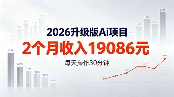
          2026升级版Ai任务，2个月收入19086元，熟练后每天操作30分钟！ - Featured image
        