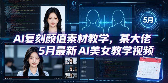 
          AI复刻颜值素材教学，某大佬5月最新AI美女教学视频，内含4月好物复刻教学 - Featured image
        