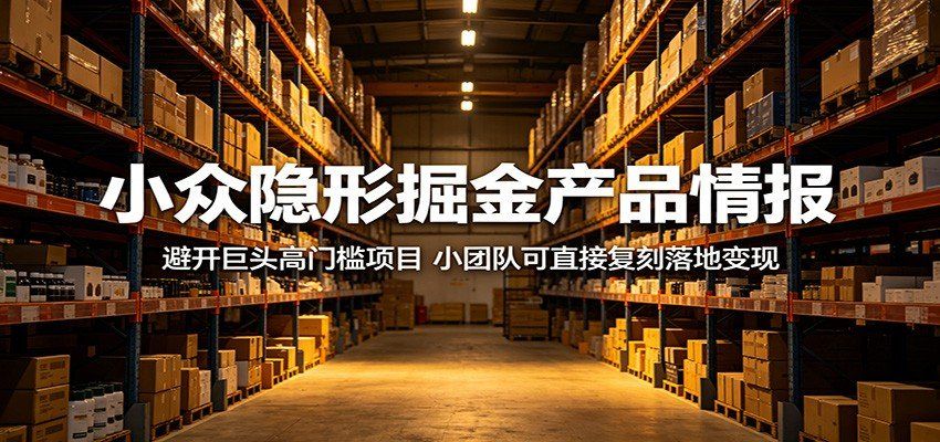 
          小众隐形掘金产品情报：避开巨头高门槛项目，小团队可直接复刻落地变现 - Featured image
        