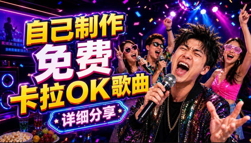 
          零基础AI制作免费卡拉OK视频教程，从歌曲生成、音轨分离到字幕制作、视频导出，手把手教学 - Featured image
        