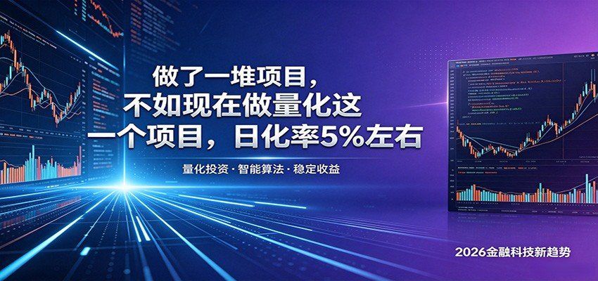 
          做了一堆项目，不如现在做量化这一个项目，模式简单，收益可控 - Featured image
        